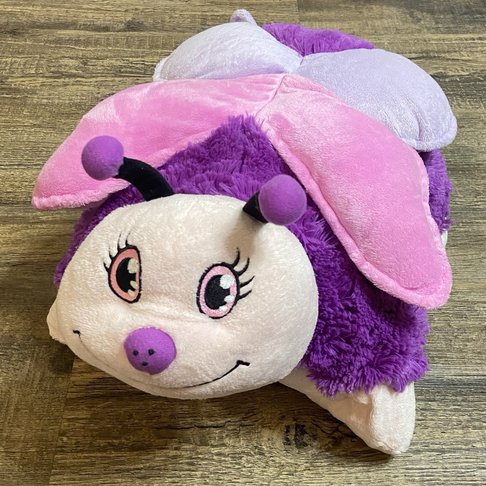 2010 My Pillow Pets Butterfly Plush Large‎ Pink Purple Cute Cozy Soft Kawaii Toy